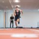 Athlete training 1080 motion resisted sprint